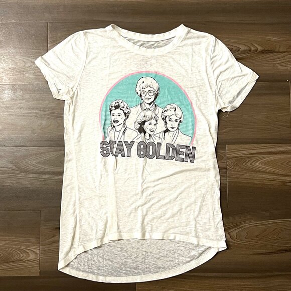 Target Tops - Target Golden Girls T-Shirt Women's Medium 'Stay Golden' Mint Green and Cream